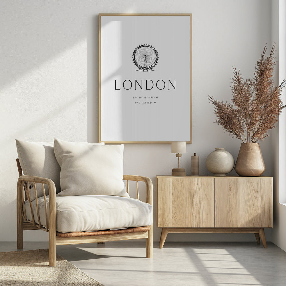 London city coordinates Poster