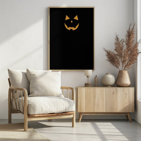 Minimal jack-o'-lantern Poster