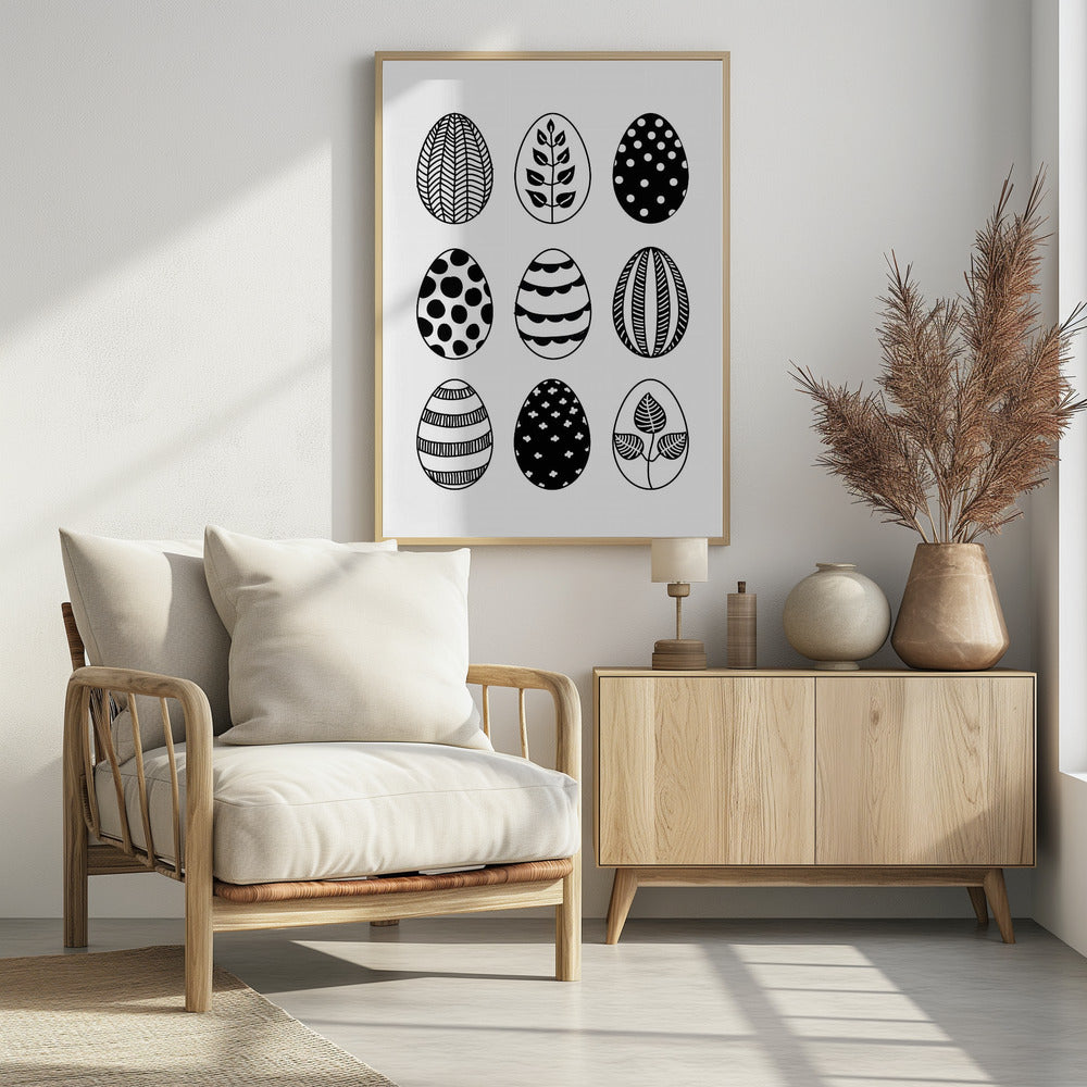 Scandi Easter eggs Poster