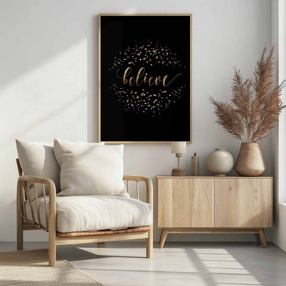 Believe in modern calligraphy Poster