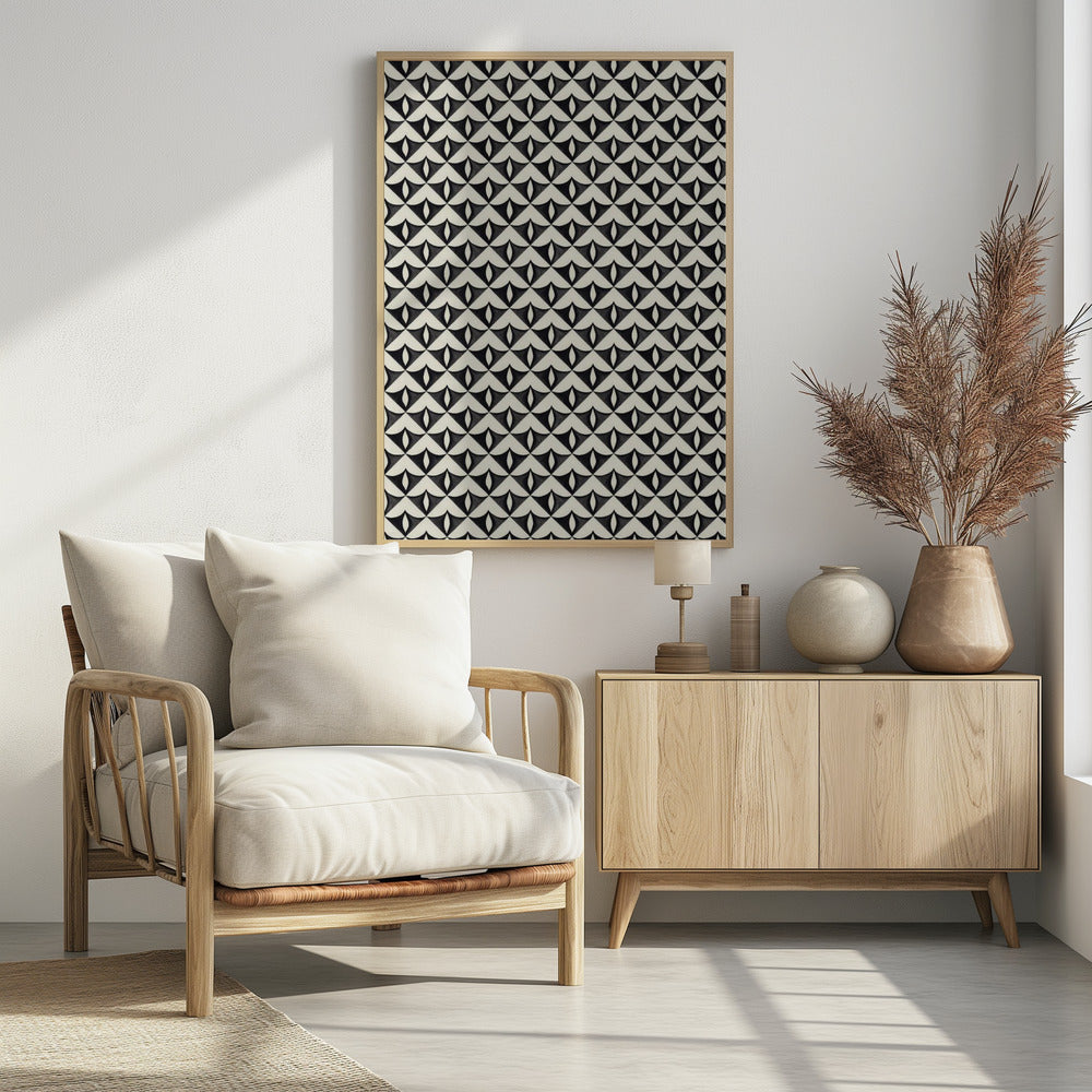 Black Triangle Pattern Poster