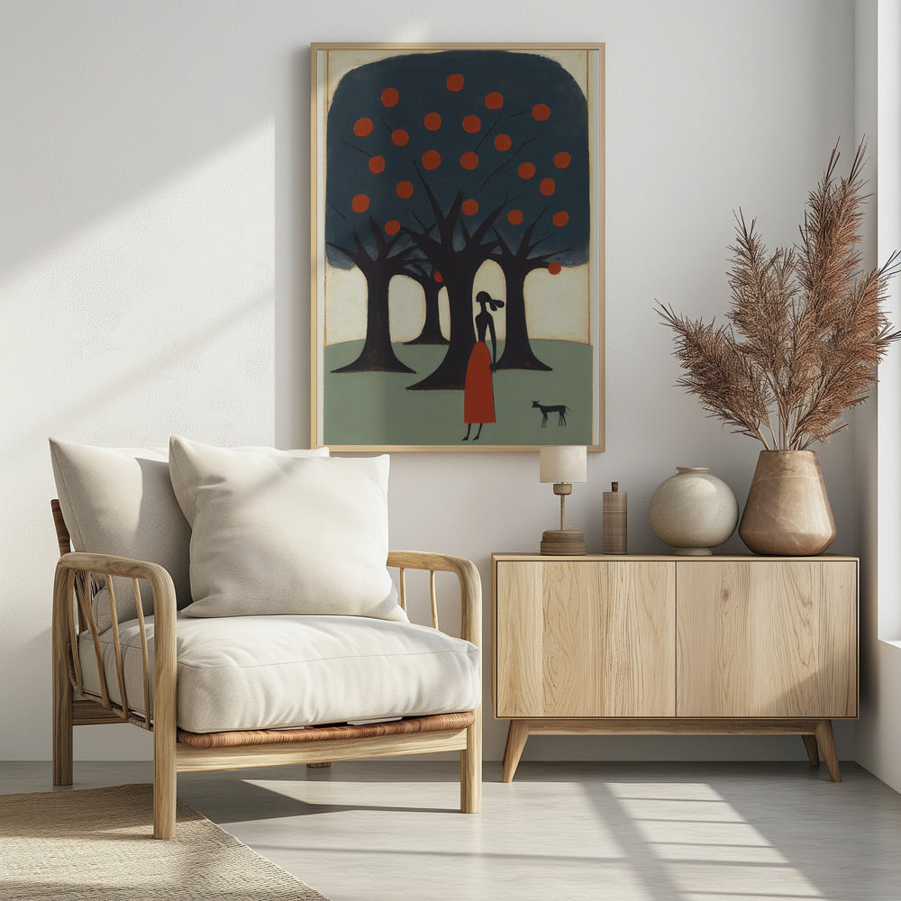 The Woman And The Apple Tree Poster