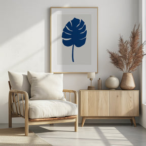 Leaf Blue Poster