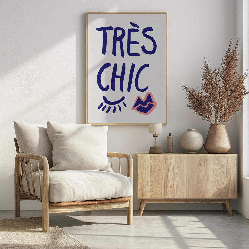 Tres Chic Blue Poster