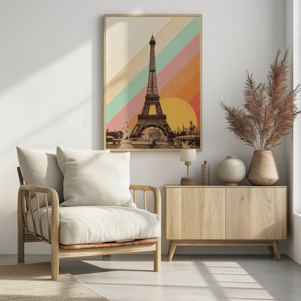 Eiffel Tower Rainbow Poster