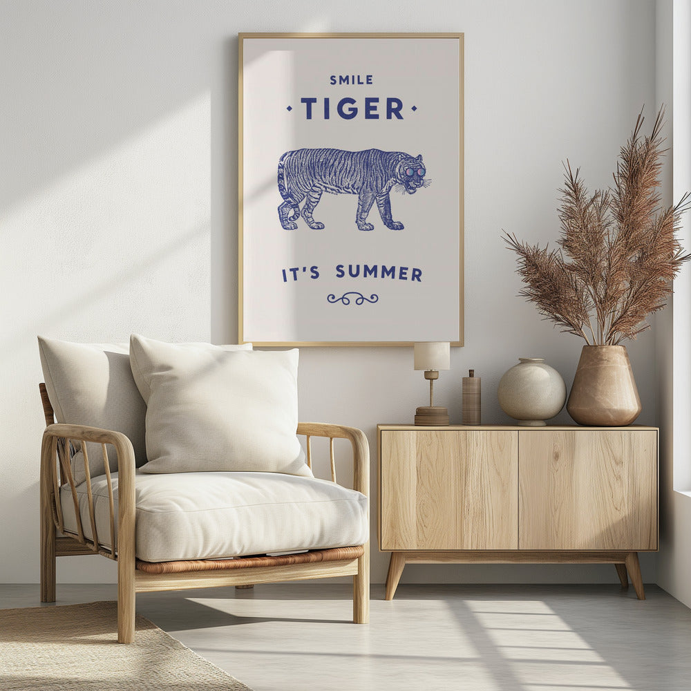 Smile Tiger Poster