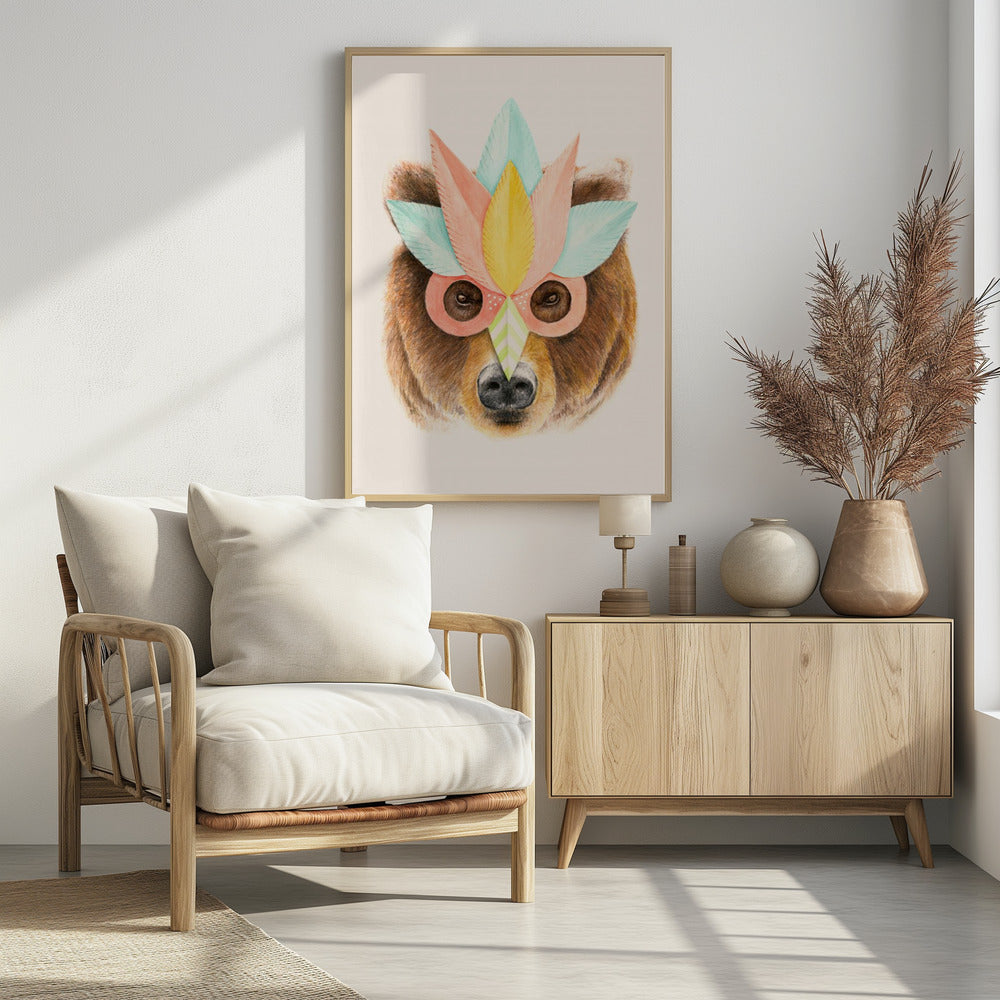 Bear Paper Mask Poster