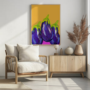 Groovy Aubergines Poster