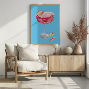 Sparkling Rose Gin Cocktail Poster