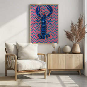 Lobster On Zigzag Poster