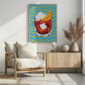 Negroni Blue Poster