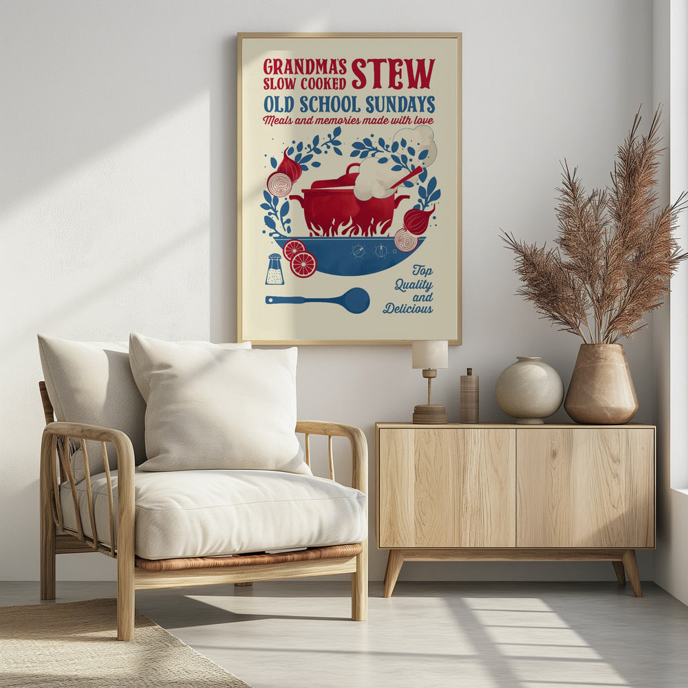 Grandmas Stew kitchen print Poster