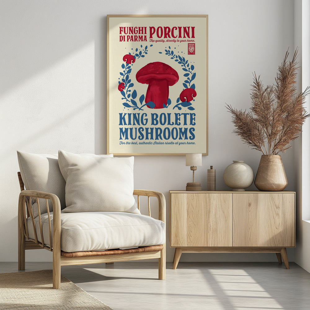 Porcini kitchen print Poster