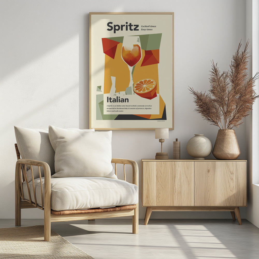 Aperol spritz print Poster