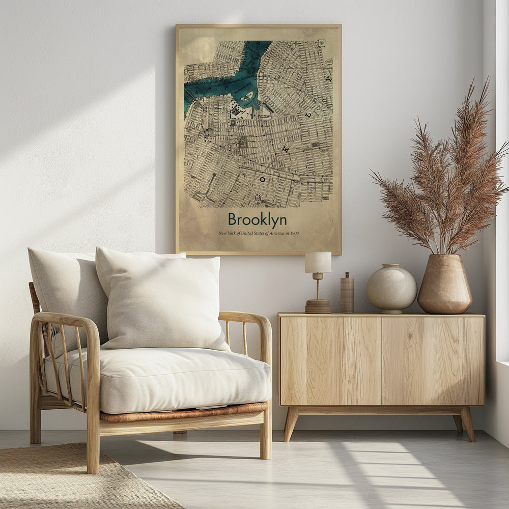 Brooklyn map Poster