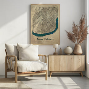 New Orleans map Poster