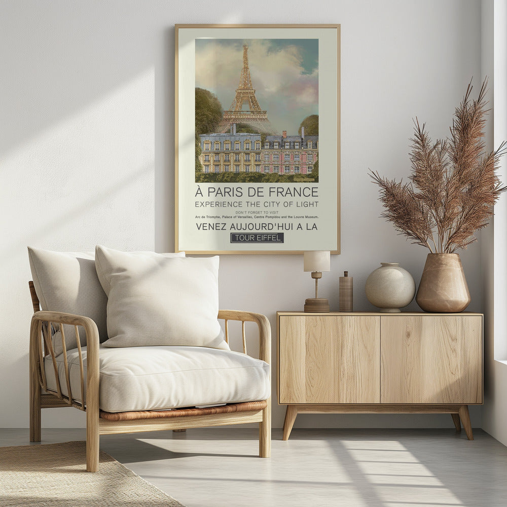 Paris retro print Poster