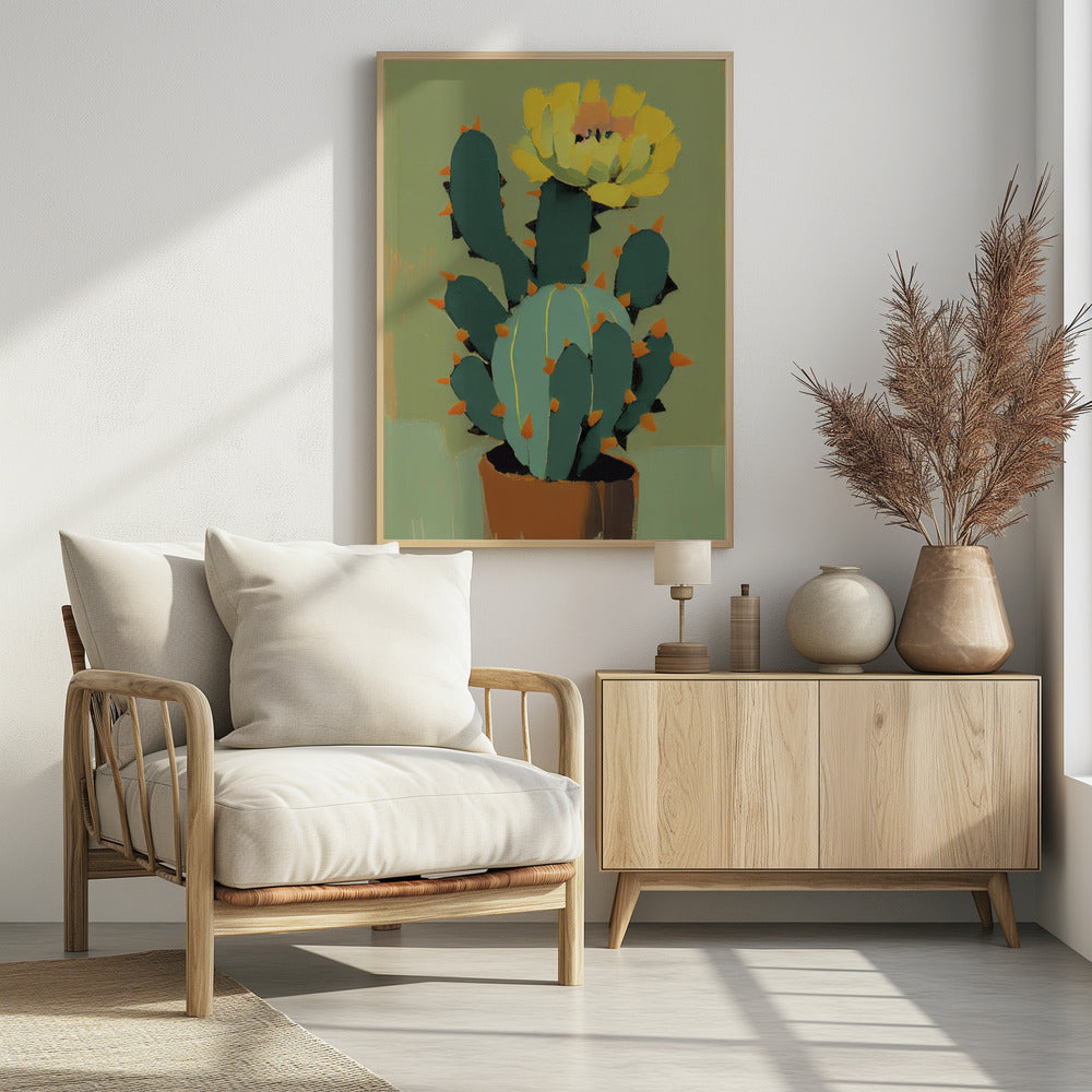 Flowering Cactus Poster