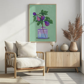 Figs Branch In Vase Poster