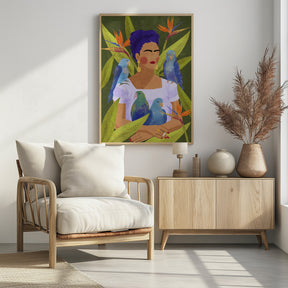 Frida and birds Poster