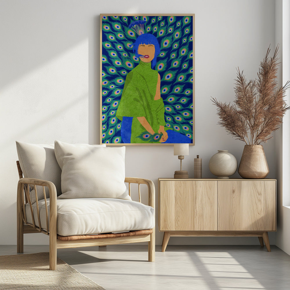 peacock woman Poster