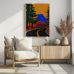 Clacier Road With Half Dome Poster