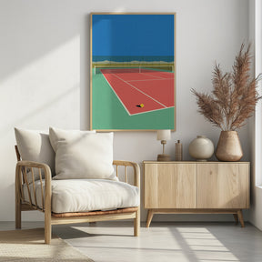 Tennis Court In the Desert Poster