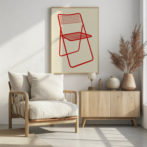 Ted Net Chair Red Poster