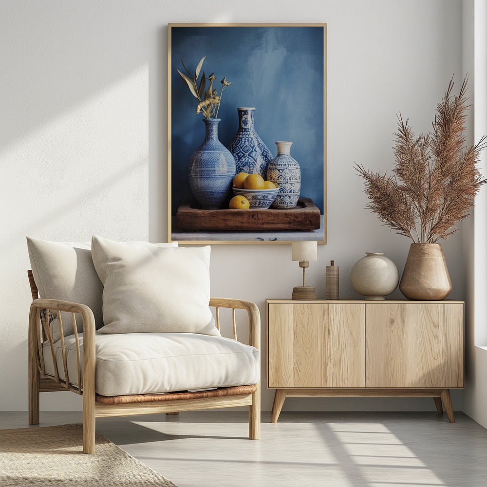 Blue Still Life Poster