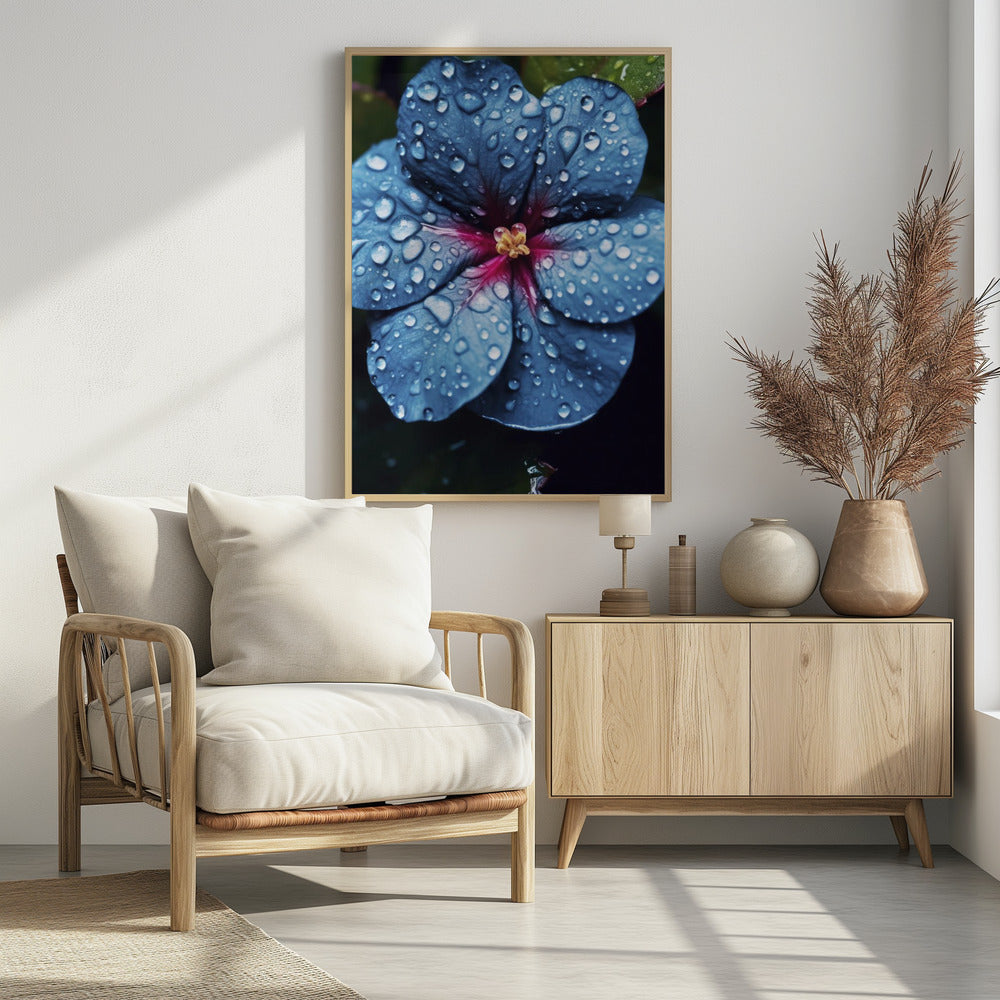 Blue Lagoon Flower Poster