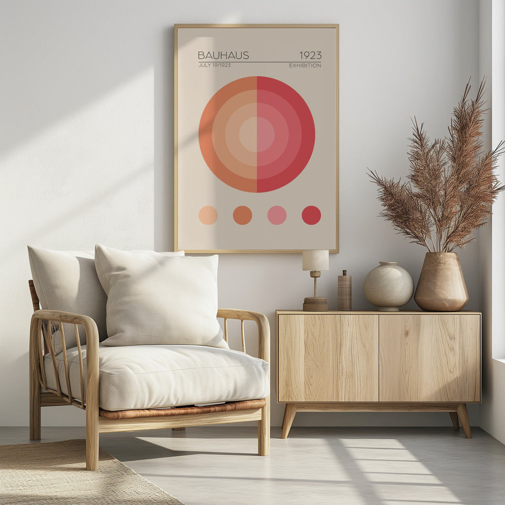 Bauhaus Pembe Daire Poster