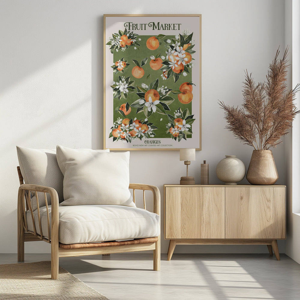 Fruit Market - Oranges Poster