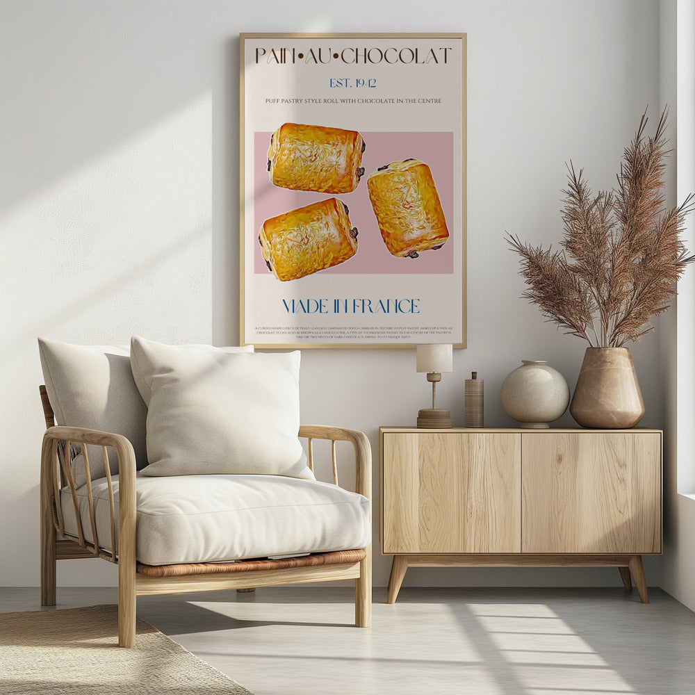 Pain Au Chocolat Print Poster