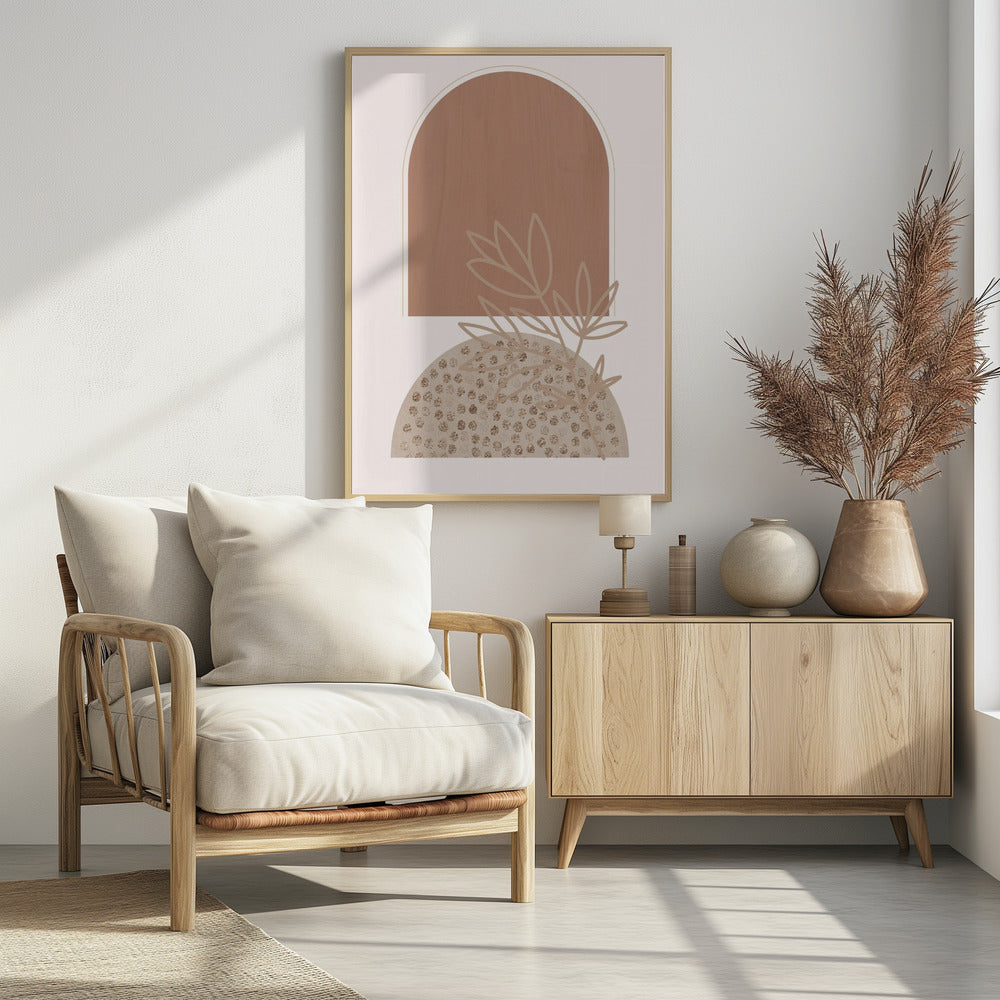 Boho Beige 1 Poster