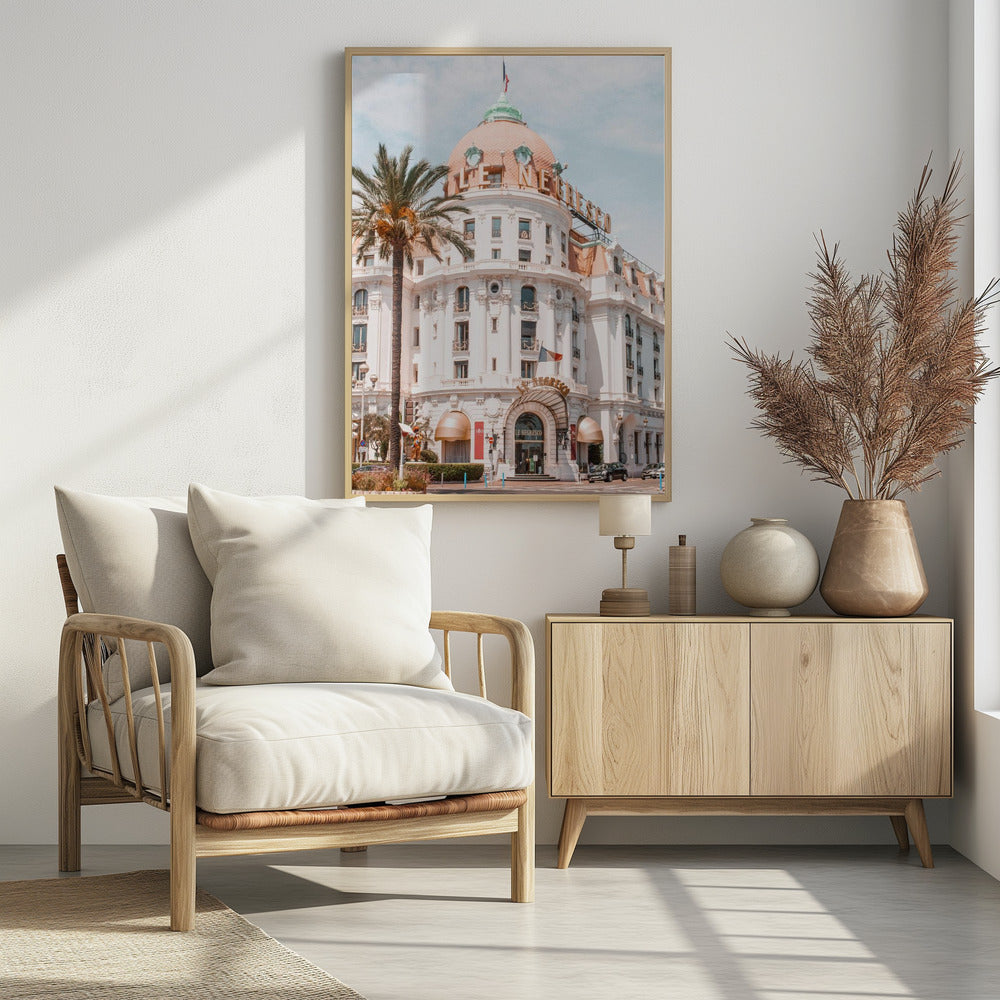 French Riviera Building Poster