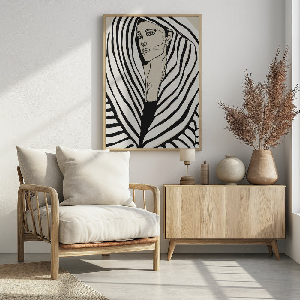 Striped Coat Poster