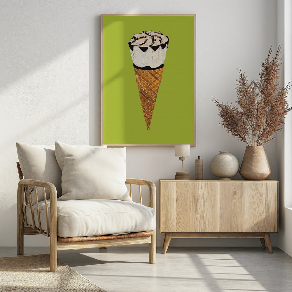 Cornetto On Pistachio Poster