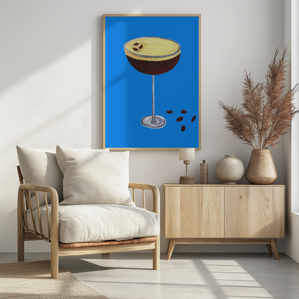 Espresso Martini Blue Poster