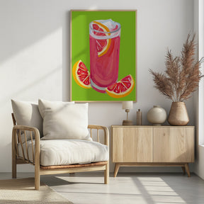 Grapefruit Paloma Pistachio Poster