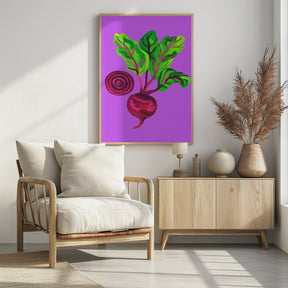 Beetroot Swirl Purple Poster