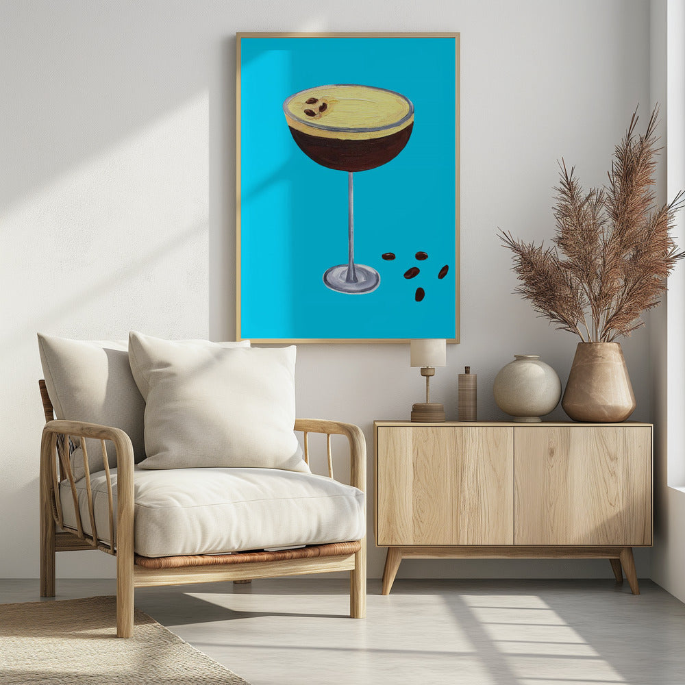 Espresso Martini Sky Blue Poster