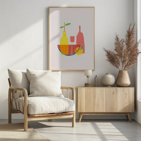 Still Life With Wine and Bottles Poster