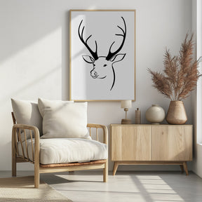 Reindeer head Poster