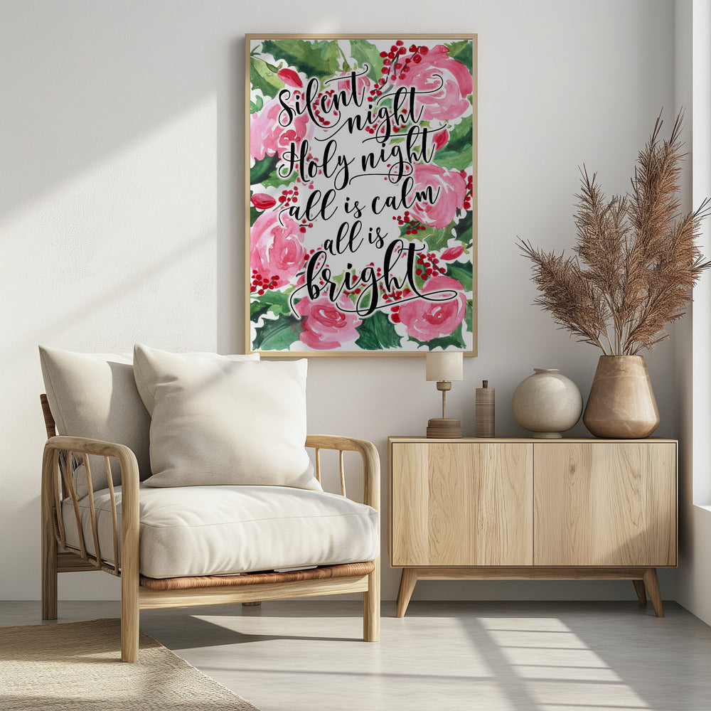 Floral silent night Poster