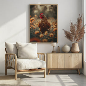 Chicken Portrait Poster