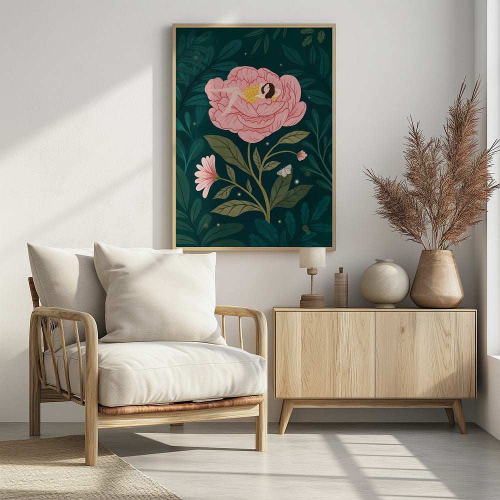 Peony Girl Poster