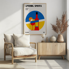 Aperol Spritz Cocktail Bauhaus Art Print Poster