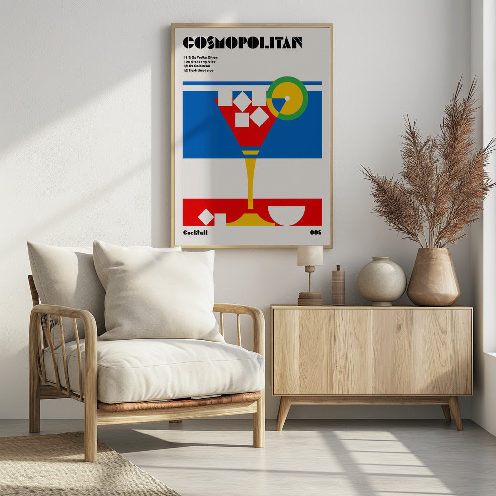 Cosmopolitan Bauhaus Cocktail Poster