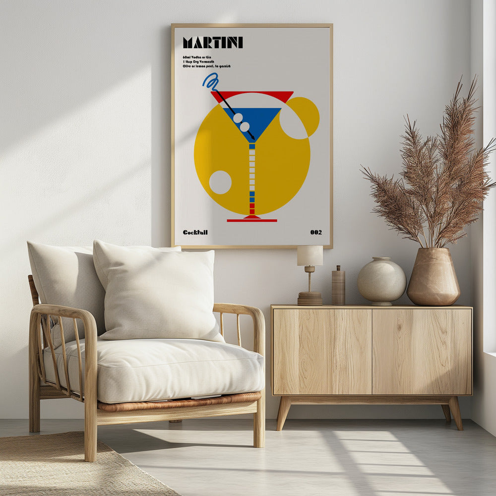 Martini Bauhaus Cocktail Poster