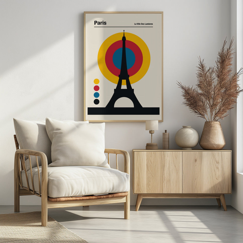 Paris Eiffel Tower Retro travel Print Poster